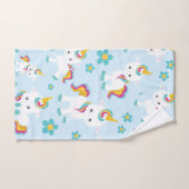 ユニコーン,かわいいユニコーン,花 バスタオルセット (ハンドタオル)