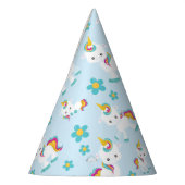 ユニコーン，かわいいユニコーン，花 パーティーハット (左)