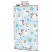 ユニコーン，かわいいユニコーン，花 フラスク (左)