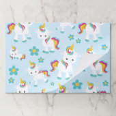 ユニコーン，かわいいユニコーン，花 ペーパーパッド (折り畳み)