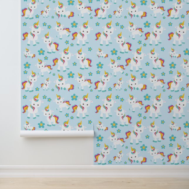 ユニコーン，かわいいユニコーン，花 壁紙 (アプリケーション)