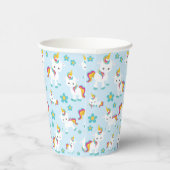 ユニコーン，かわいいユニコーン，花 紙コップ (右)