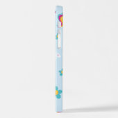 ユニコーン，かわいいユニコーン，花 iPhoneケース (左側面)