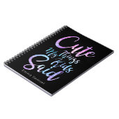 ユニコーン かわいい子供の発言 オーダーメイド ノートブック (左側)