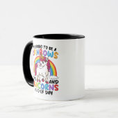 ユニコーン かわいい ふざけた 虹 ユニコーン マグカップ (正面左)