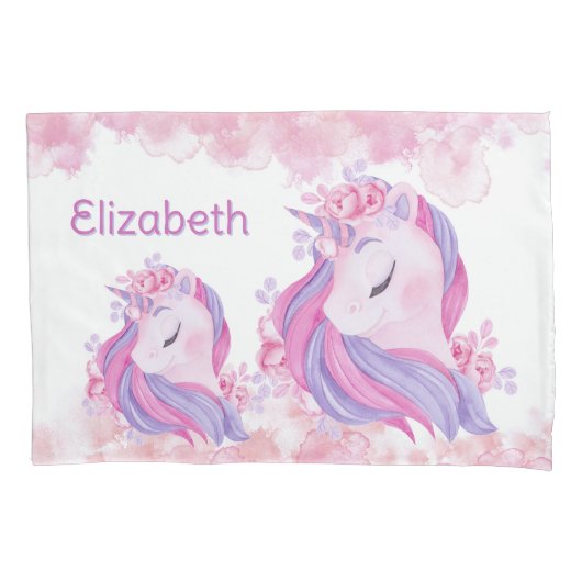 ユニコーン!この魔法で就寝カスタムする 枕カバー (正面)