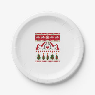 ユニコーン ださいクリスマスセーター パーティーTシャツ (2) ペーパープレート