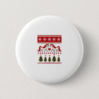ユニコーン ださいクリスマスセーター パーティーTシャツ (2) 缶バッジ