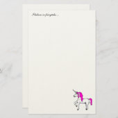 「ユニコーン」の文房具 便箋 (正面/裏面)