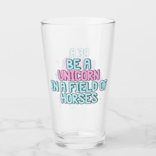 ユニコーン|は馬の分野のユニコーンです タンブラーグラス (正面)