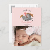 ユニコーン|は|のピンク|の写真の郵便はがき感謝していしています ポストカード (正面/裏面)