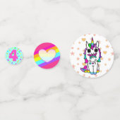 ユニコーン,ふりかけるハートとスターズガールズ誕生日 コンフェッティ (裏面)