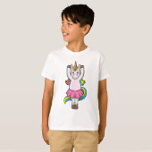 ユニコーン・アット・バレエ・ダンスとスカート Tシャツ (正面フル)
