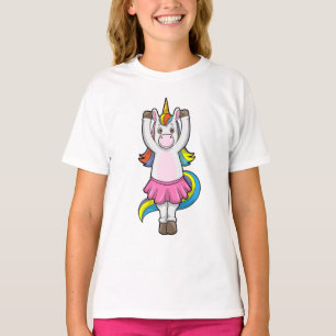 ユニコーン・アット・バレエ・ダンスとスカート Tシャツ