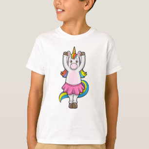 ユニコーン・アット・バレエ・ダンスとスカート Tシャツ