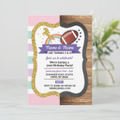 ユニコーン&アメリカンフットボール共同誕生日スポーツ 招待状 (スタンド正面)