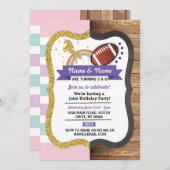 ユニコーン&アメリカンフットボール共同誕生日スポーツ 招待状 (正面/裏面)