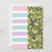 ユニコーン&アーミージョイントボーイガール誕生日軍隊 招待状 (裏面)