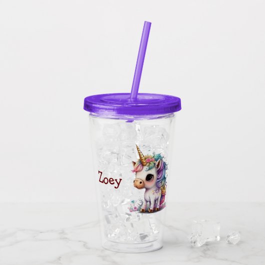 ユニコーン オリジナルグッズ アクリルタンブラー (アイス裏面)