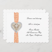 ユニコーン オレンジ ラック 結婚式 披露宴 招待状カード 招待状 (正面/裏面)