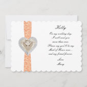 ユニコーン オレンジ ラッセル 結婚式 ブライズメイド オブ オナー カード (正面)