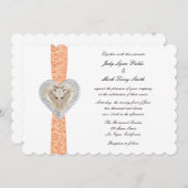 ユニコーン オレンジ ラレースの結婚式招待状 招待状 (正面/裏面)