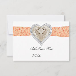 ユニコーン オレンジ ラレース テーブル プレース カード