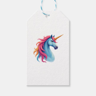 ユニコーン カラフル タイダイ ユニコーン 馬 Tシャツ, Sm ギフトタグ