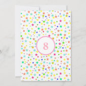 ユニコーン&カラー数々のスターズバースデーパーティー 招待状 (裏面)