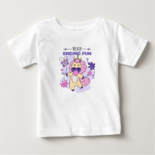 ユニコーン ガム ファン キャラクター ベビーTシャツ