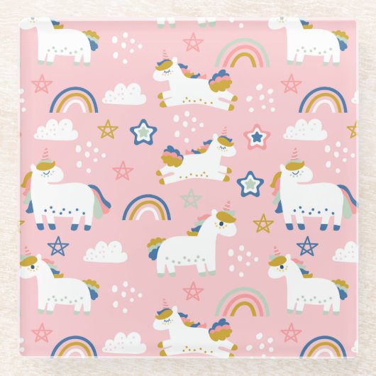 ユニコーン ガラスコースター (正面)