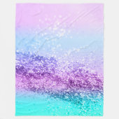 ユニコーン·ガールズ·グリッター#14 #thiny #decor #art フリースブランケット (正面)