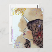 ユニコーン・ガール ポストカード (正面/裏面)