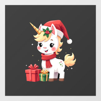 ユニコーン クリスマス オーナメント サンタ ユニコーン Xmas T ウィンドウサイン