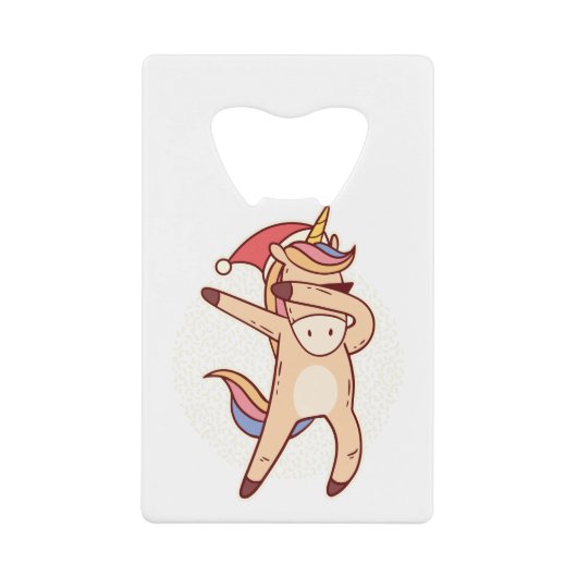 ユニコーン・クリスマス クレジットカード栓抜き (正面)