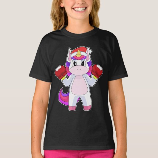 ユニコーン クリスマス ボクシング Tシャツ (正面)