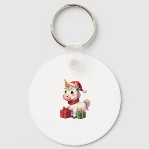 ユニコーン クリスマス 装飾 サンタ ユニコーン Xmas T- キーホルダー
