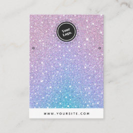 ユニコーン グリッター カスタム ロゴ イヤリング ディスプレイ ガーリー 名刺