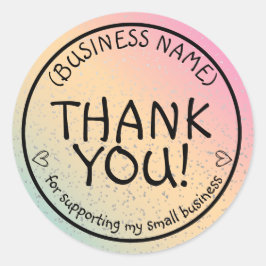 ユニコーン グリッター サポートありがとう 小規模事業 ラウンドシール