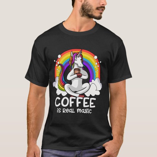 ユニコーン コーヒー中毒 Tシャツ (正面)