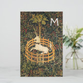 ユニコーン,ゴシックファンタジーの花,フローラモノラル 便箋 (スタンド正面)