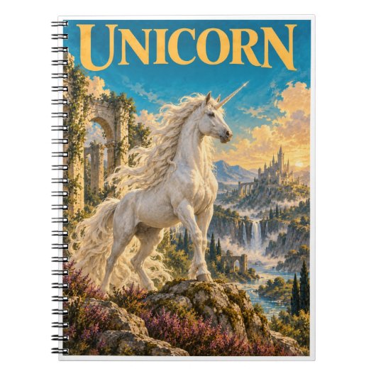 ユニコーン、ゴシックファンタジーモンスター ノートブック (正面)