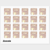 ユニコーン ゴールド スター 初誕生日 ありがとう スクエアシール (シート)