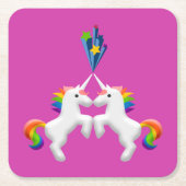 ユニコーン スクエアペーパーコースター (正面)