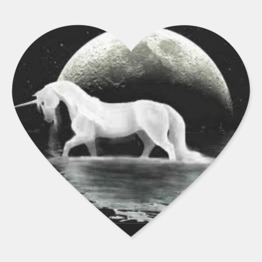 ユニコーン・ステッカー ハートシール (正面)