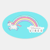 ユニコーン・ステッカー 楕円形シール (正面)