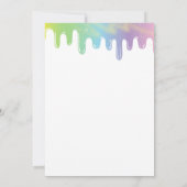 ユニコーン スライム バースデー パーティー 招待状 (裏面)