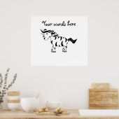 ユニコーン・ゼブラ ポスター (キッチン)