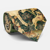 ユニコーン・タペストリーが中世神話の伝説を守る ネクタイ (ロール)