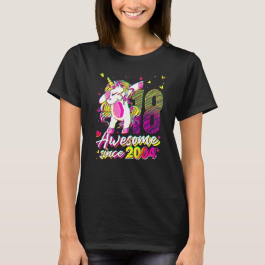 ユニコーン ダビング 18歳の誕生日おめでとう ユニコーン Tシャツ (正面)